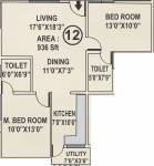 Deccan Greens (2BHK+2T (936 sq ft) 936 sq ft) Deccan Greens (2BHK+2T (936 sq ft) 936 sq ft)