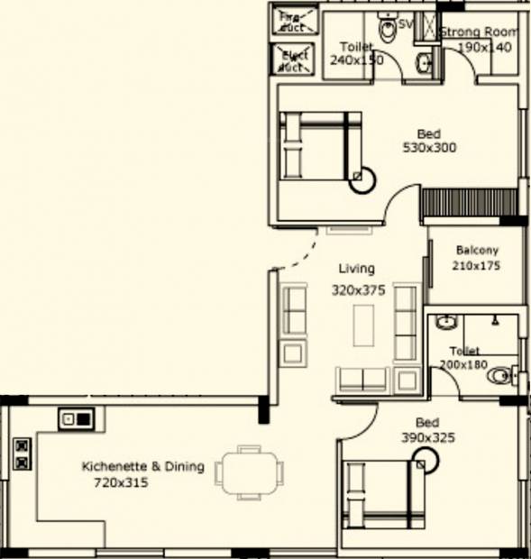 Asset Darshan (2BHK+2T (1,265 sq ft) 1265 sq ft)