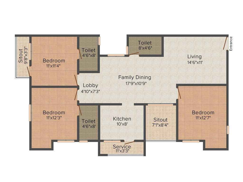 Venkateswara Mridula (3BHK+2T (1,826 sq ft) 1826 sq ft)