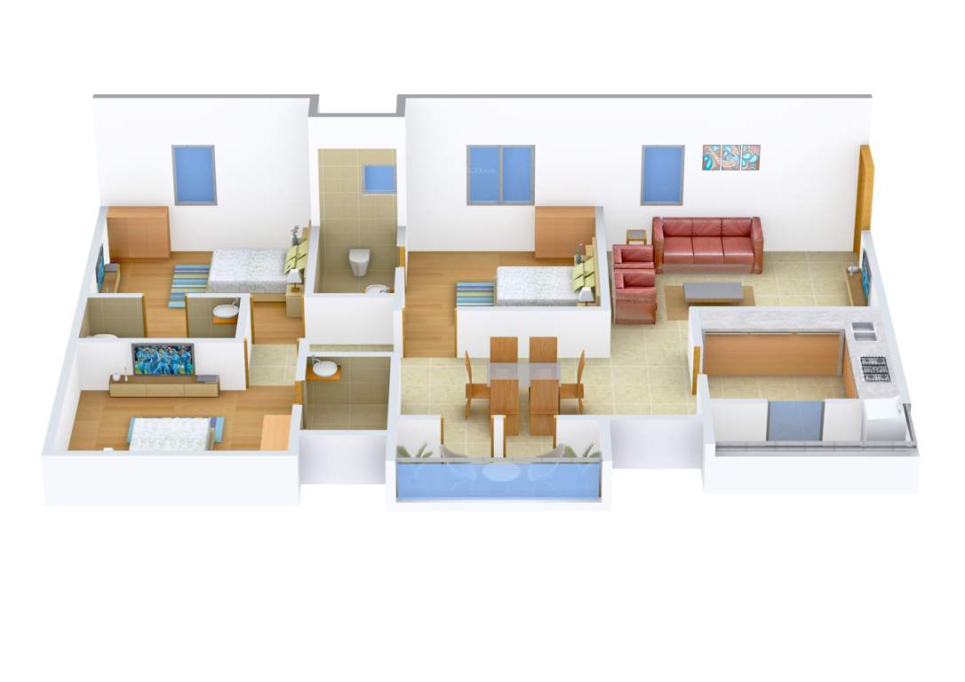 Kirthika Vaanavil (3BHK+3T (1,459 sq ft) 1459 sq ft)