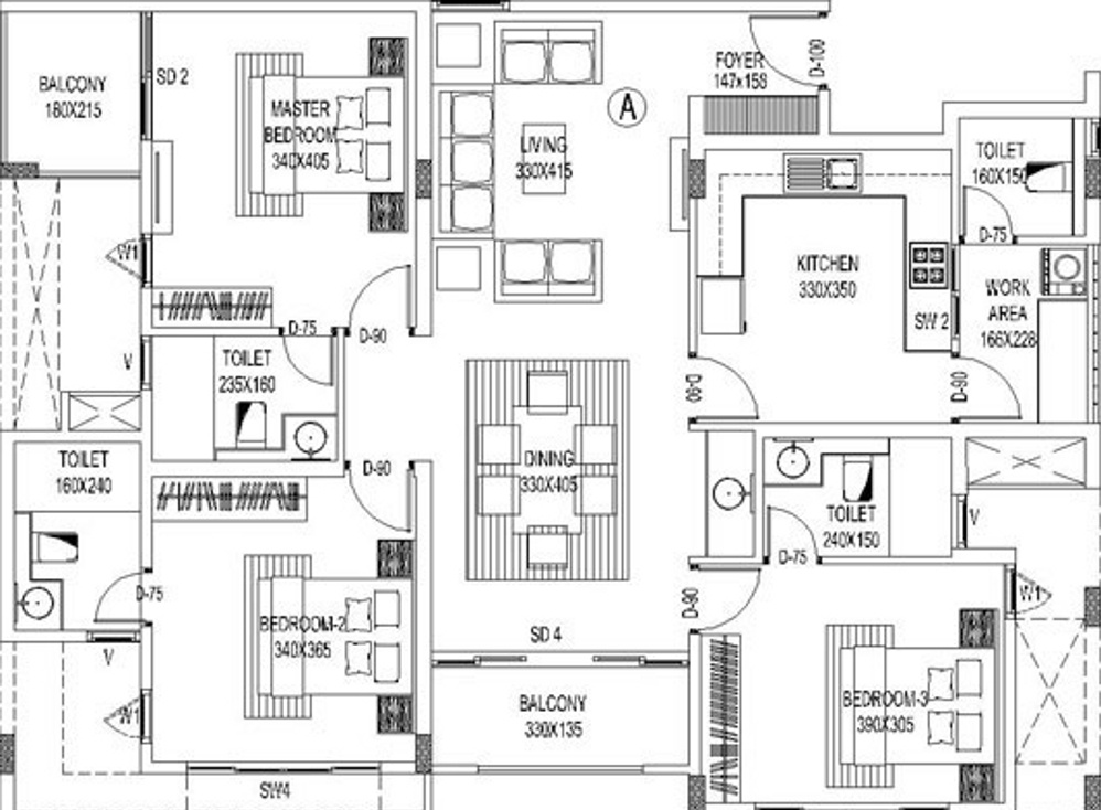Asset Hillcrest (3BHK+4T (1,620 sq ft) 1620 sq ft)