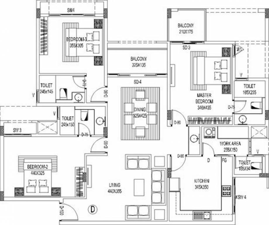 Asset Hillcrest (3BHK+4T (1,655 sq ft) 1655 sq ft)