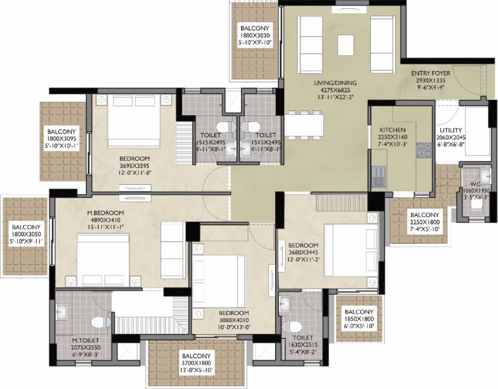 Satya Luxury Residential (4BHK+4T (2,516 sq ft) Servant Room 2516 sq ft) Satya Luxury Residential (4BHK+4T (2,516 sq ft) Servant Room 2516 sq ft)