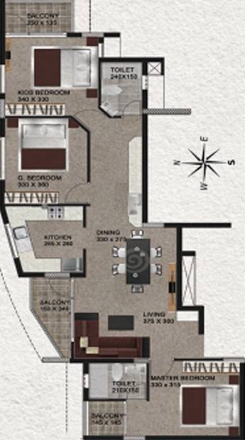 Heera The River Park (3BHK+2T (1,314 sq ft) 1314 sq ft)