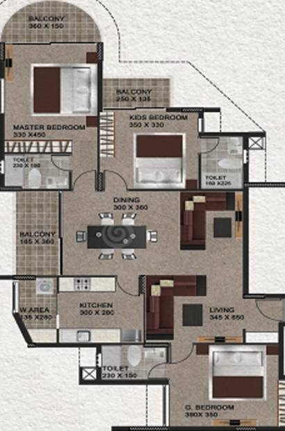 Heera The River Park (3BHK+3T (1,708 sq ft) 1708 sq ft)