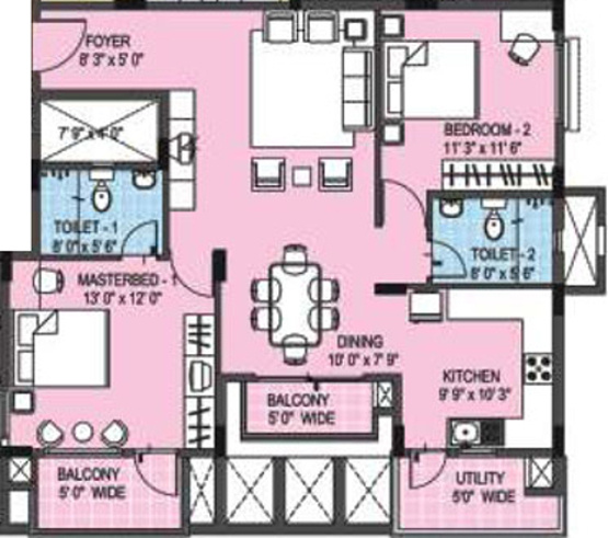 Paramount Properties Pilatus (2BHK+2T (1,235 sq ft) 1235 sq ft) Paramount Properties Pilatus (2BHK+2T (1,235 sq ft) 1235 sq ft)