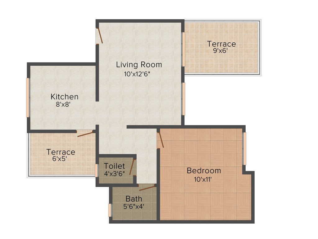 Arihanta Aastha (1BHK+1T (688 sq ft) 688 sq ft)