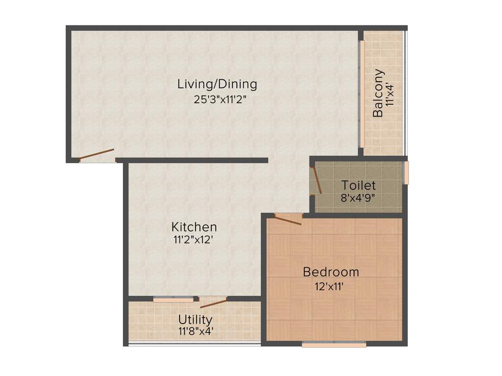 CMRS Royal Orchid (2BHK+2T (945 sq ft) 945 sq ft)