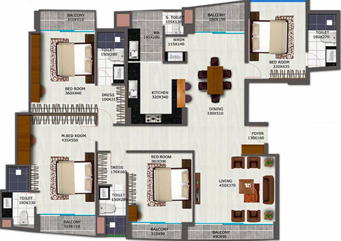 Heera Atmosphere (4BHK+5T (2,598 sq ft) 2598 sq ft)