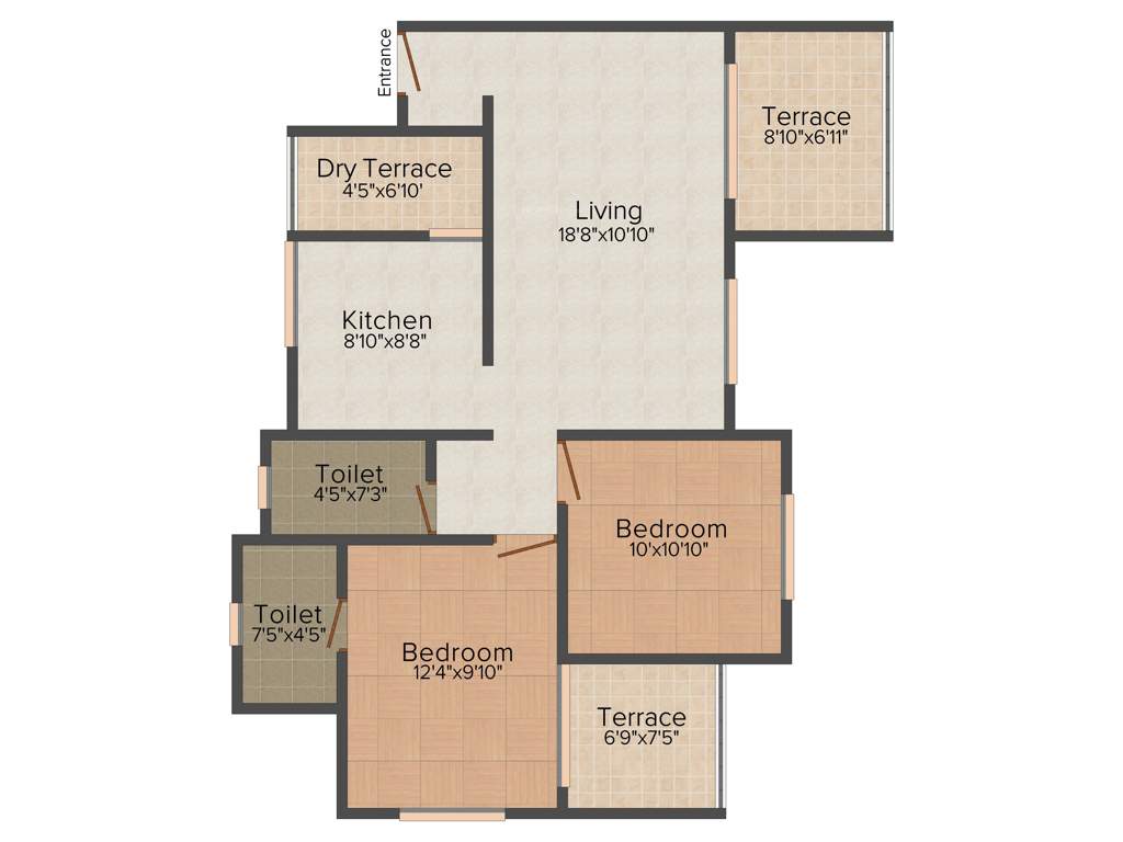 Vardhman Dreams (2BHK+2T (1,040 sq ft) 1040 sq ft)