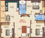 SV INFRA Jasmine (3BHK+2T (1,215 sq ft) 1215 sq ft) SV INFRA Jasmine (3BHK+2T (1,215 sq ft) 1215 sq ft)