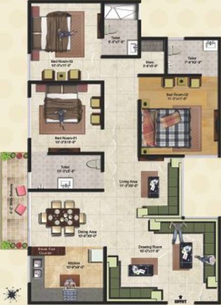 Golden Abode (3BHK+3T (1,684 sq ft) 1684 sq ft) Golden Abode (3BHK+3T (1,684 sq ft) 1684 sq ft)