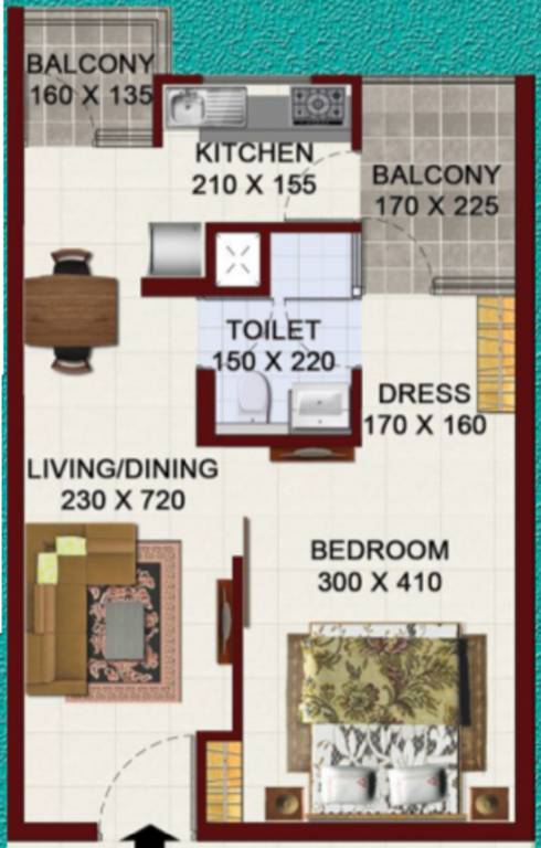 Nakshatra Topaz Garden (1BHK+1T (685 sq ft) 685 sq ft) Nakshatra Topaz Garden (1BHK+1T (685 sq ft) 685 sq ft)