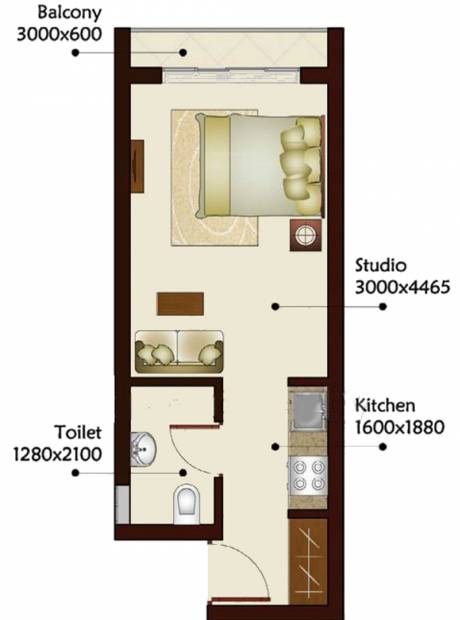Prominare Orchid Apartments (1BHK+1T (379 sq ft) 379 sq ft)