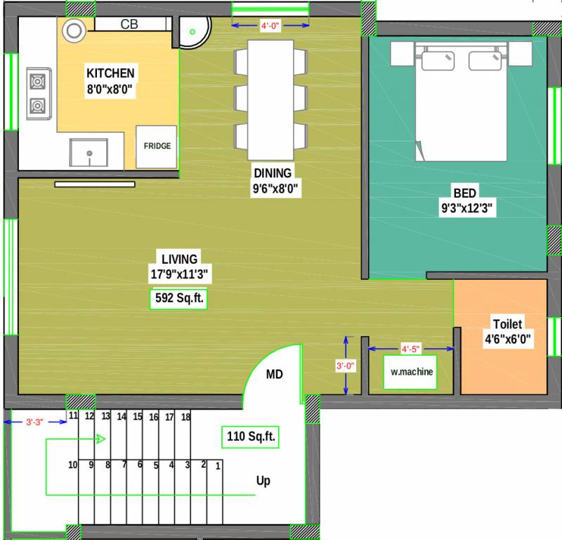 Universal Villas (3BHK+3T (2,419 sq ft) 2419 sq ft)