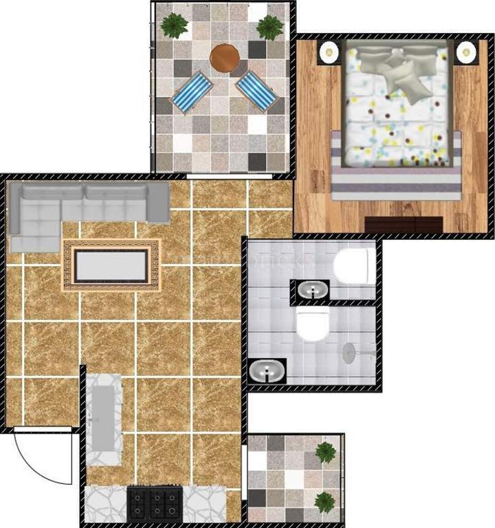 Windsor Windsor County (1BHK+1T (598 sq ft) 598 sq ft)