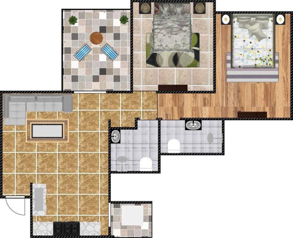 Windsor Windsor County (2BHK+2T (883 sq ft) 883 sq ft)