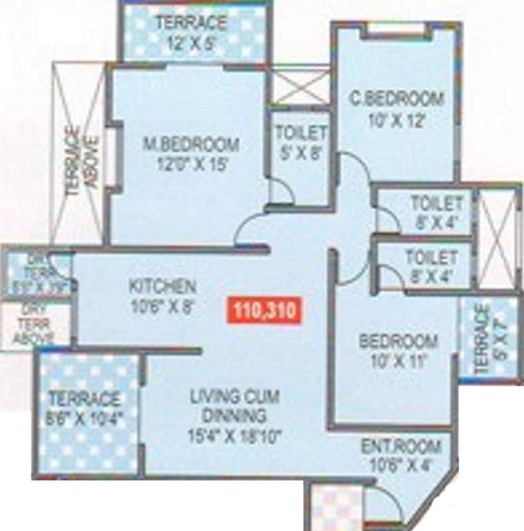 Windsor Windsor County (3BHK+3T (1,543 sq ft) 1543 sq ft)
