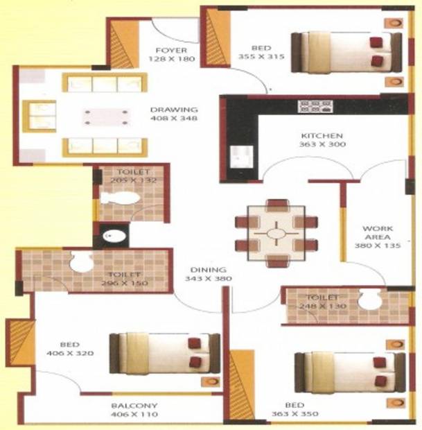 Alukkas Builders and Developers Nest (3BHK+3T (1,555 sq ft) 1555 sq ft)