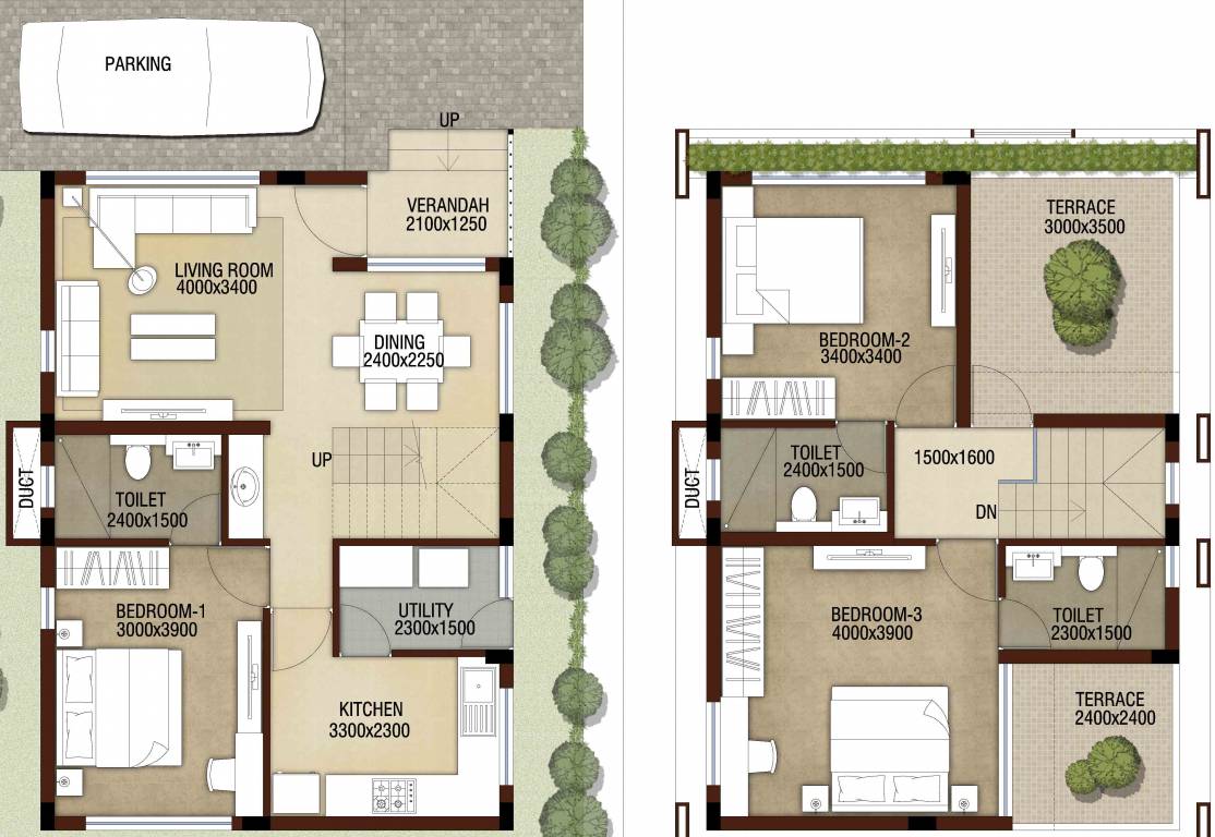 Nucleus Aura Villa (3BHK+3T (1,361 sq ft) + Study Room 1361 sq ft) Nucleus Aura Villa (3BHK+3T (1,361 sq ft) + Study Room 1361 sq ft)
