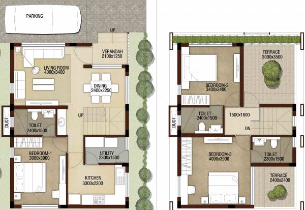 Nucleus Aura Villa (3BHK+3T (1,361 sq ft) + Study Room 1361 sq ft) Nucleus Aura Villa (3BHK+3T (1,361 sq ft) + Study Room 1361 sq ft)