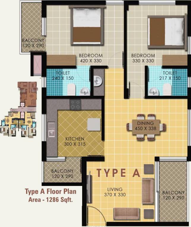 National Treedom Park (2BHK+2T (1,286 sq ft) 1286 sq ft)