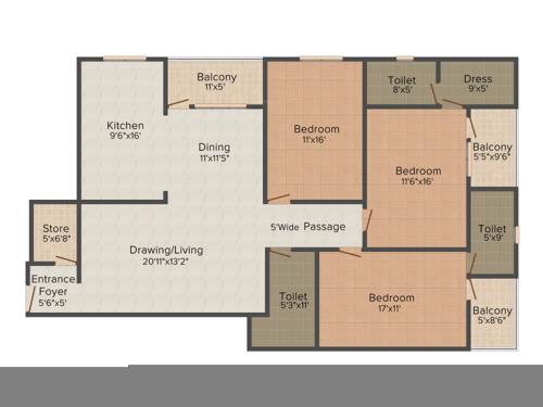 Unnati Park View (3BHK+4T (2,255 sq ft) 2255 sq ft)