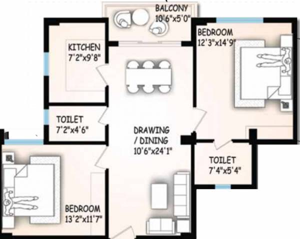 Kalvik North View (2BHK+2T (1,230 sq ft) 1230 sq ft) Kalvik North View (2BHK+2T (1,230 sq ft) 1230 sq ft)