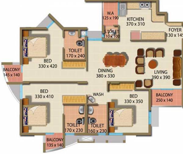 PVS Builders And Developers Iris (3BHK+4T (1,597 sq ft) 1597 sq ft) PVS Builders And Developers Iris (3BHK+4T (1,597 sq ft) 1597 sq ft)