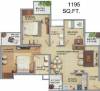 Premia Western Star (2BHK+2T (1,195 sq ft)   Study Room 1195 sq ft)