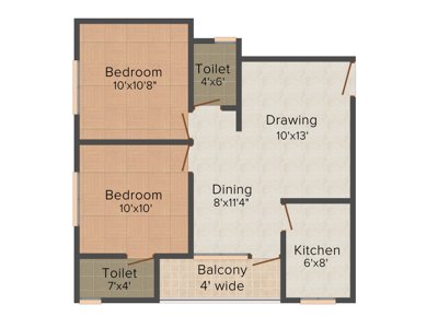 Maa Classic (2BHK+2T (800 sq ft) 800 sq ft)