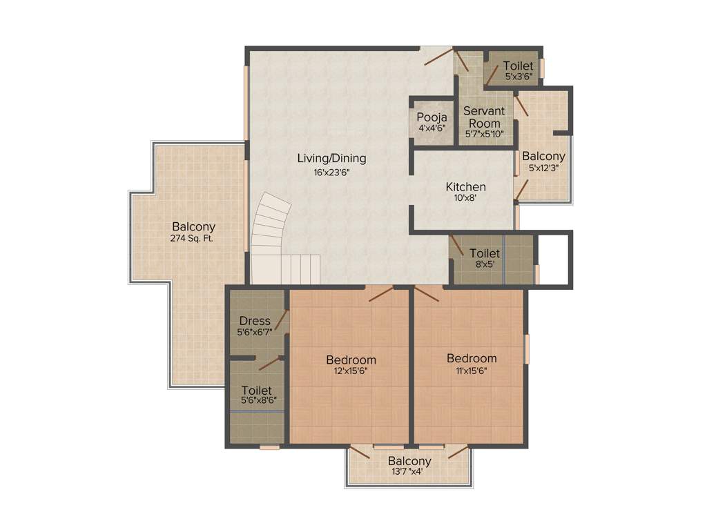 Mahima Elite (4BHK+5T (3,173 sq ft) + Servant Room 3173 sq ft)