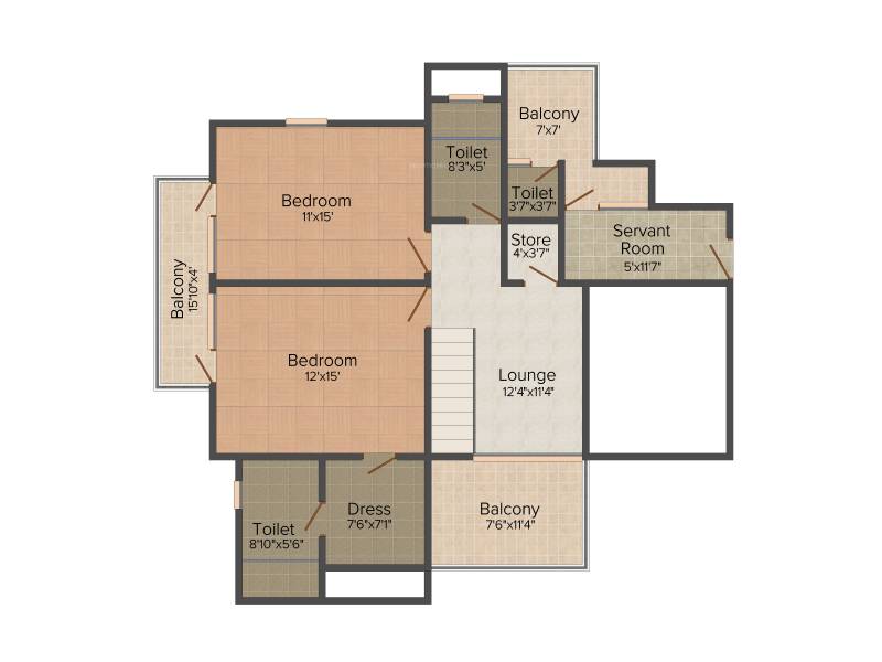Mahima Elite (4BHK+5T (3,026 sq ft) + Servant Room 3026 sq ft)
