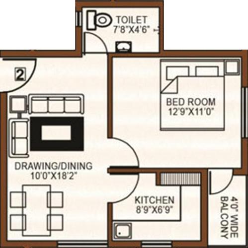 Neelanchal Harspriya Avenue (1BHK+1T (669 sq ft) 669 sq ft)
