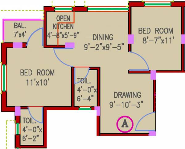 Mondal Pratiksha (2BHK+2T (797 sq ft) 797 sq ft) Mondal Pratiksha (2BHK+2T (797 sq ft) 797 sq ft)