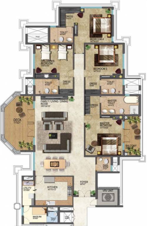 Prestige Leela Residences (4BHK+5T (3,817 sq ft) + Servant Room 3817 sq ft) Prestige Leela Residences (4BHK+5T (3,817 sq ft) + Servant Room 3817 sq ft)