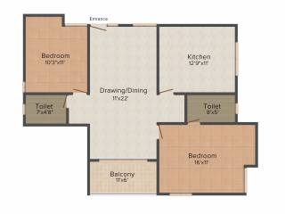 Sakthi Sakthi Towers Phase1 (2BHK+2T (1,212 sq ft) 1212 sq ft)