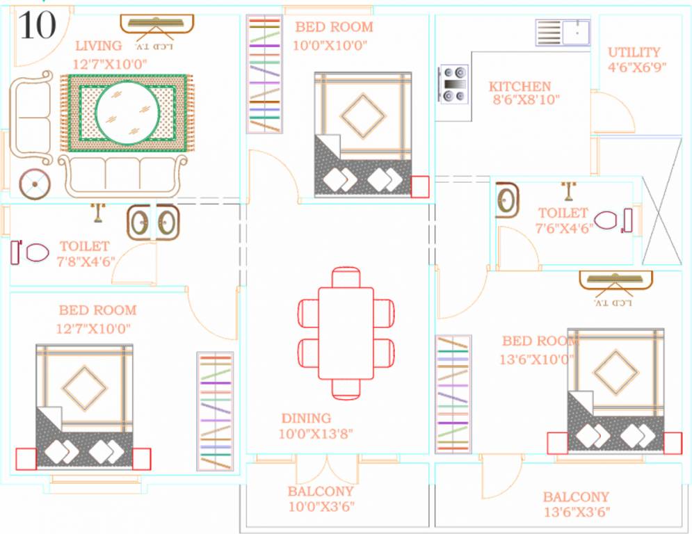 Bhanu Elegance (3BHK+2T (1,265 sq ft) 1265 sq ft) Bhanu Elegance (3BHK+2T (1,265 sq ft) 1265 sq ft)