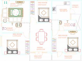 Bhanu Elegance (3BHK+2T (1,285 sq ft) 1285 sq ft) Bhanu Elegance (3BHK+2T (1,285 sq ft) 1285 sq ft)