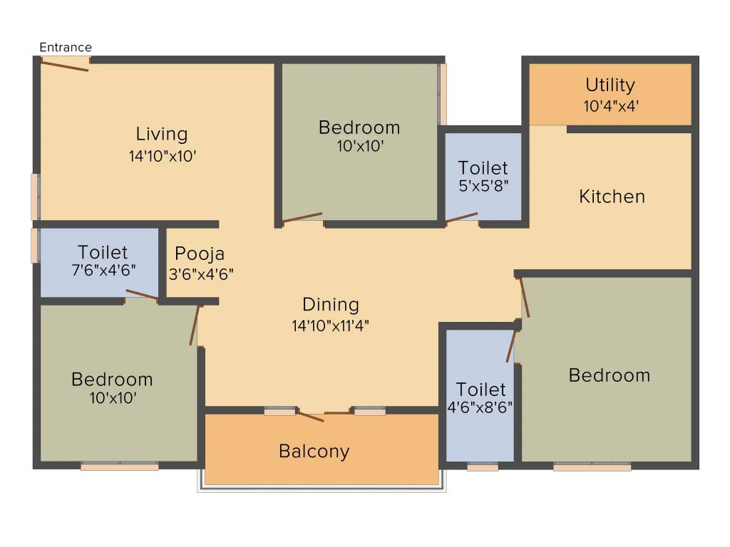 Bhanu Elegance (3BHK+3T (1,420 sq ft) Pooja Room 1420 sq ft) Bhanu Elegance (3BHK+3T (1,420 sq ft) Pooja Room 1420 sq ft)