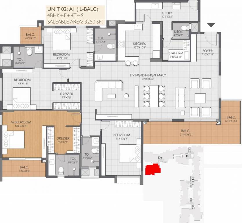 DNR Reflection (4BHK+5T (3,250 sq ft) + Servant Room 3250 sq ft)