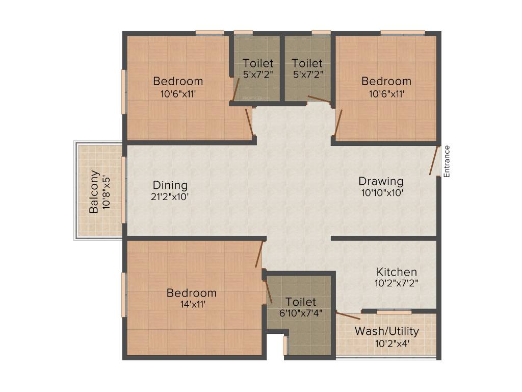 Aashrayaa Eternia (3BHK+3T (1,472 sq ft) 1472 sq ft)