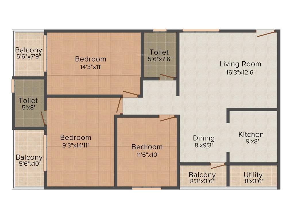 Sunshine Silicon Citi (3BHK+3T (1,515 sq ft) 1515 sq ft)