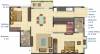 Cumins Estates Cedar Woods Floor Plan (2BHK+2T (1,250 sq ft) 1250 sq ft)