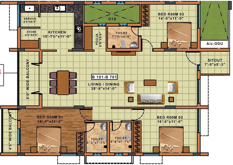Sakthi Sakthi Towers Phase2 (3BHK+3T (2,163 sq ft) + Pooja Room 2163 sq ft) Sakthi Sakthi Towers Phase2 (3BHK+3T (2,163 sq ft) + Pooja Room 2163 sq ft)