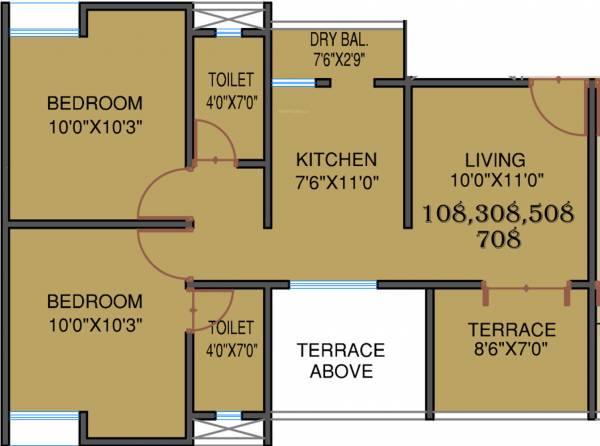 Maple Aapla Ghar Ambegaon Annex (2BHK+2T (886 sq ft) 886 sq ft)
