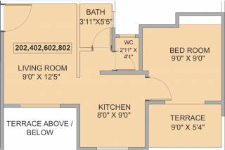 Maple Aapla Ghar Wagholi Annex (1BHK+1T (503 sq ft) 503 sq ft)