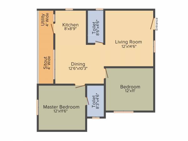 Ravoos Rainbow (2BHK+2T (1,095 sq ft) 1095 sq ft) Ravoos Rainbow (2BHK+2T (1,095 sq ft) 1095 sq ft)