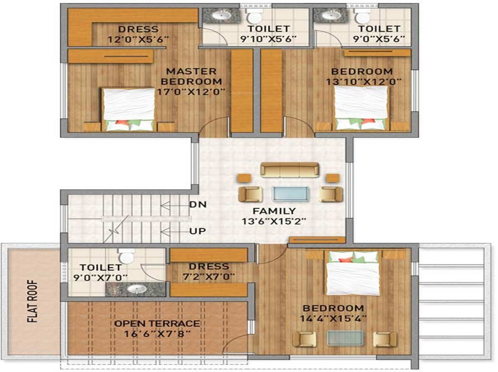 Adarsh Palm Acres (4BHK+4T (3,075 sq ft)   Servant Room 3075 sq ft)
