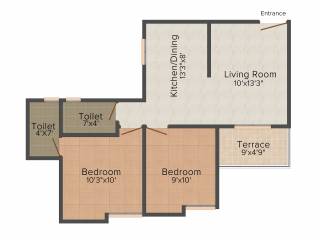 Maple Aapla Ghar Paud (2BHK+2T (780 sq ft) 780 sq ft)